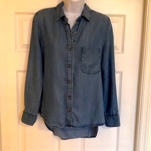 Velvet Heart Denim Look Button Down Shirt